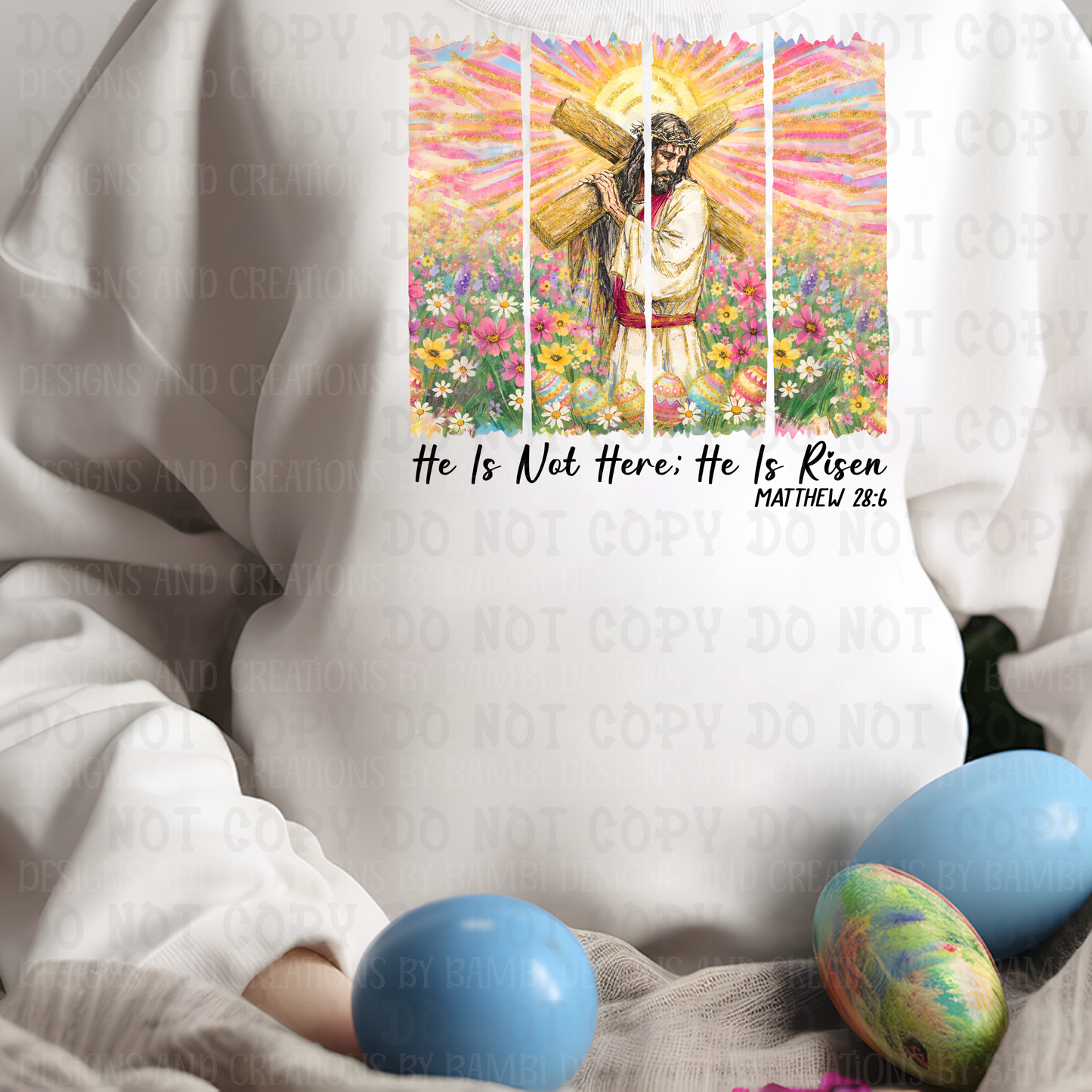 He is Risen with Jesus Brushstrokes