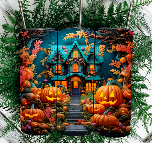 It's a Halloween Scene 20 oz Skinny Sublimation Tumbler