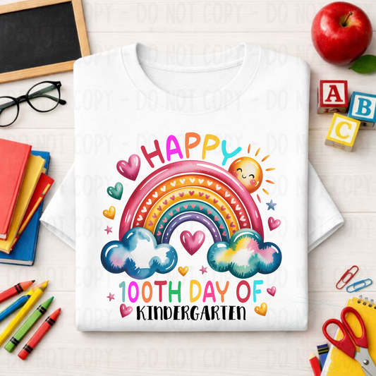 Happy 100th Day of School Kindergarten Girl