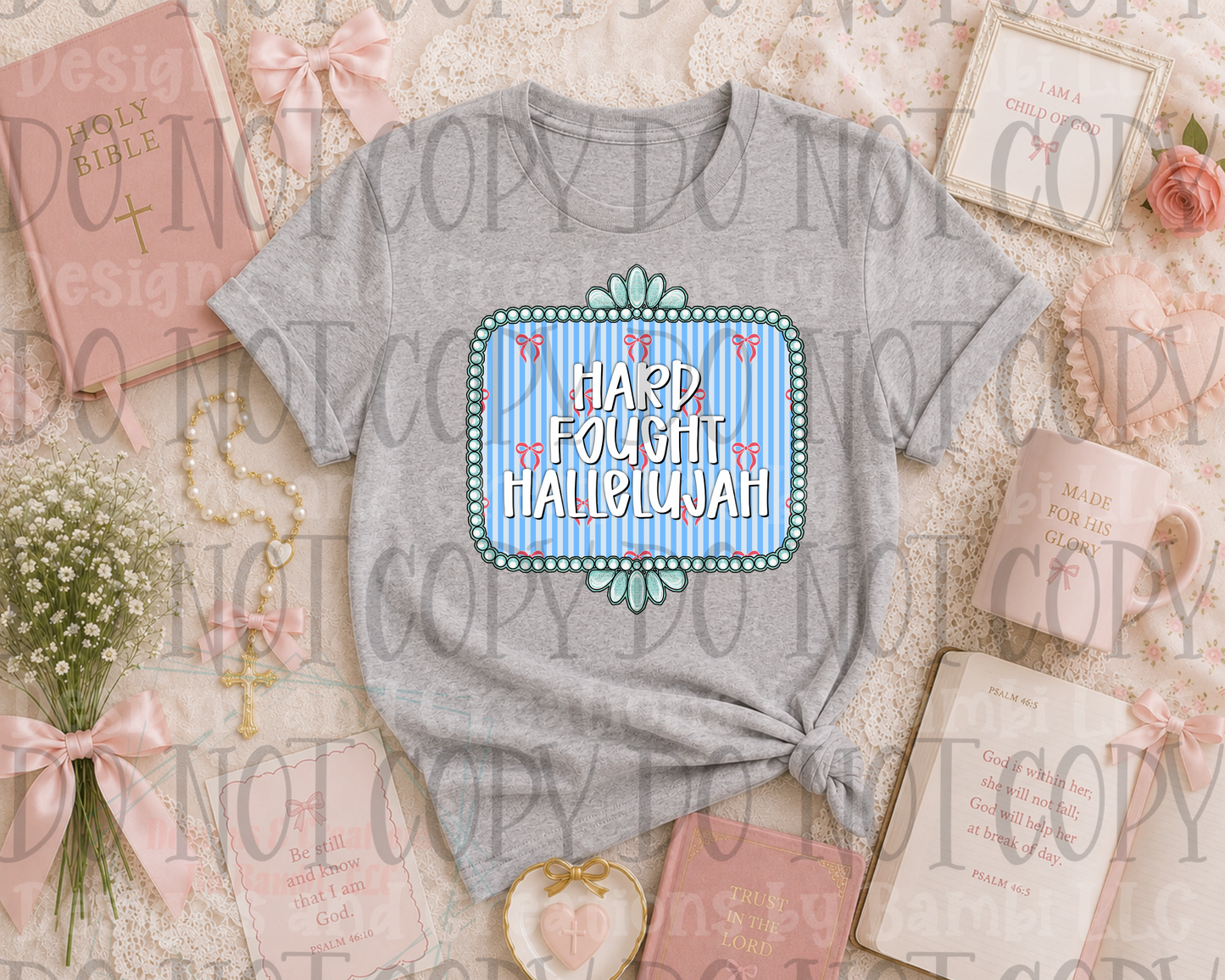 Hard Fought Hallelujah with Blue Pinstripes