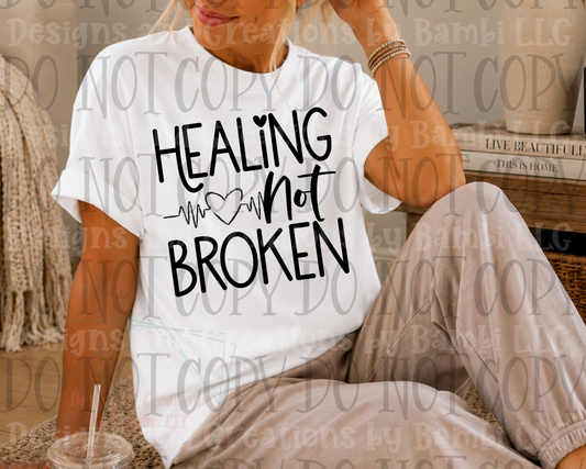 Healing Not Broken Black Font