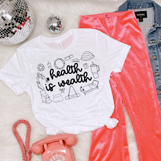 Health is Wealth Black Font