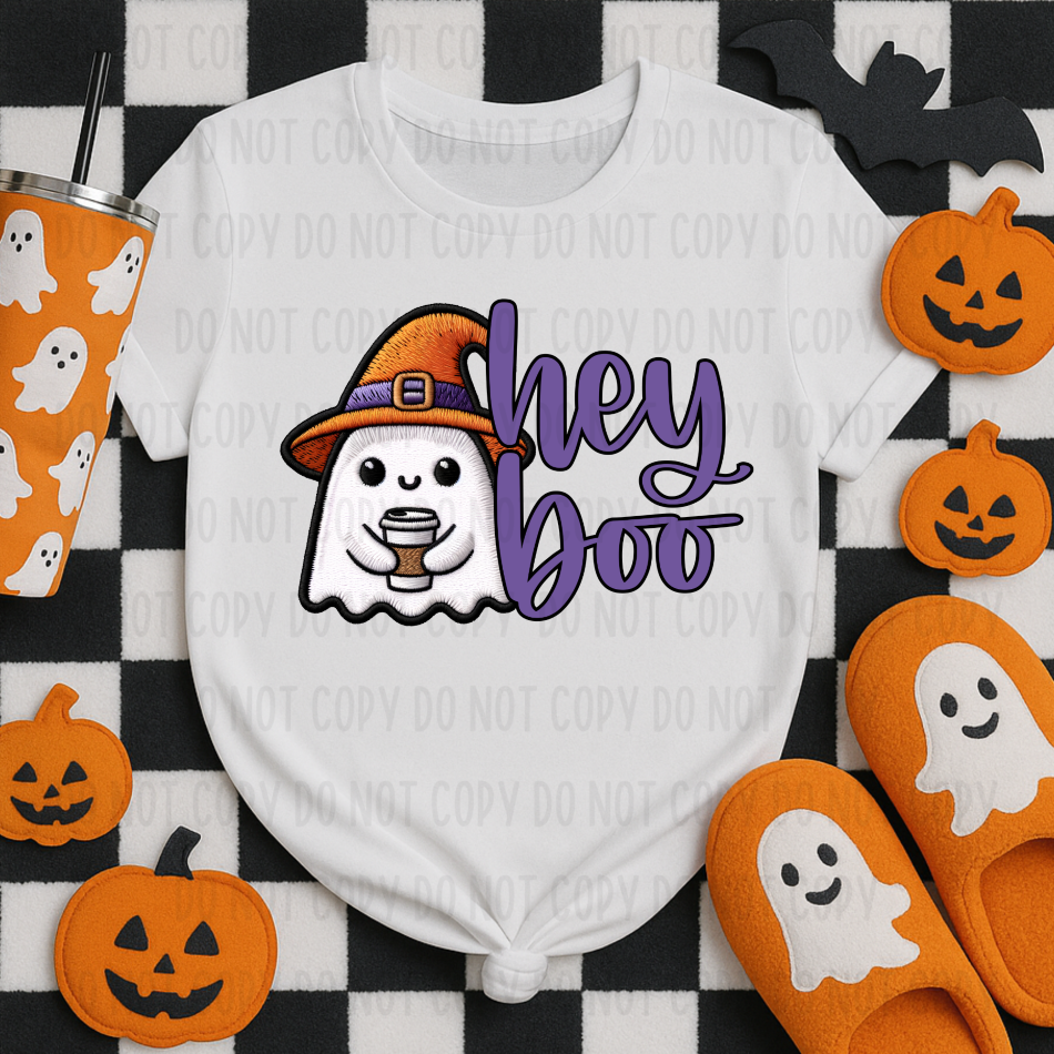 Hey Boo with Ghost and Coffee