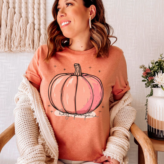 Hey Pumpkin with Large Orange Pumpkin