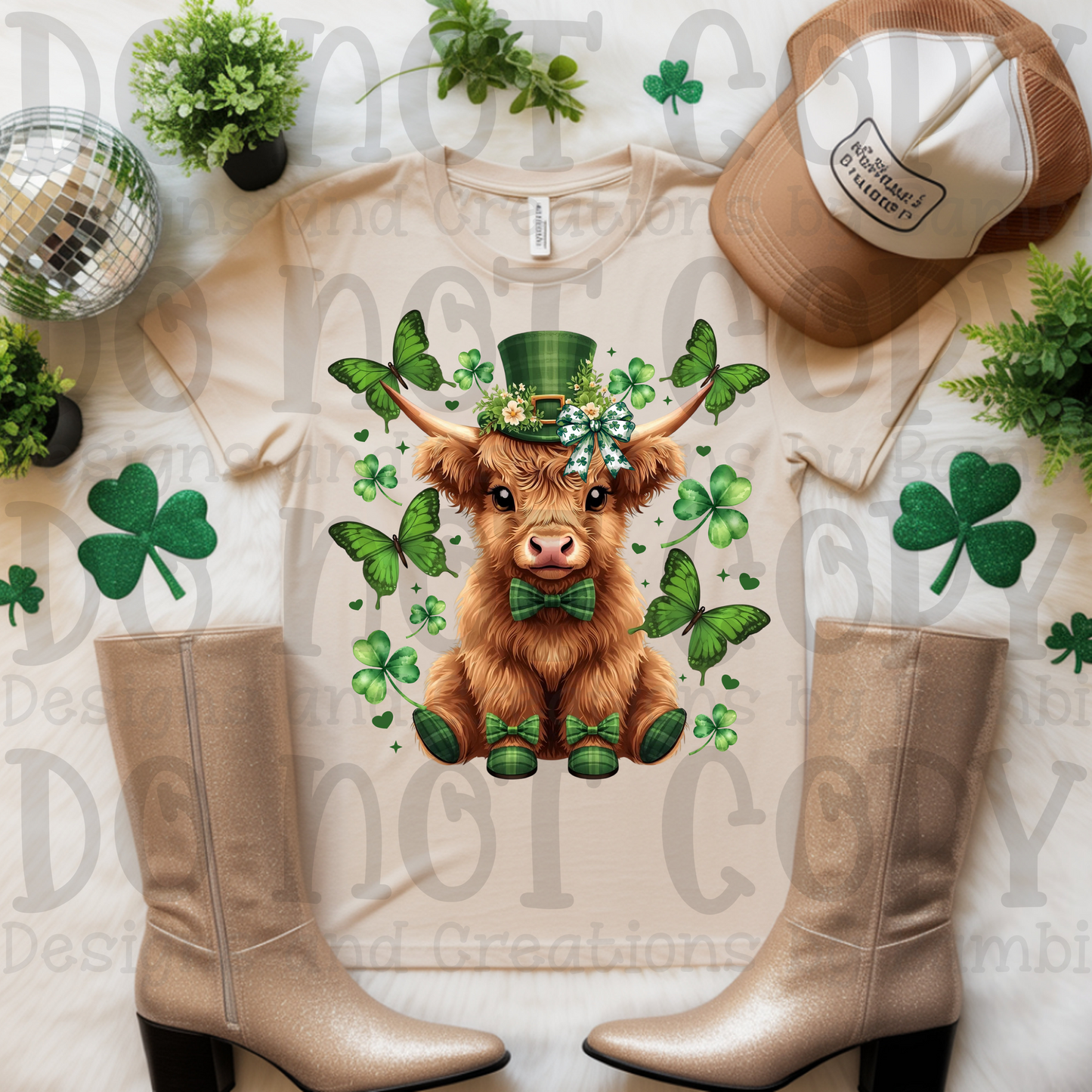 Highland Cow and All The Luck