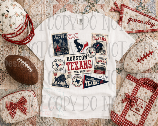 Houston Texans Stamp Collage
