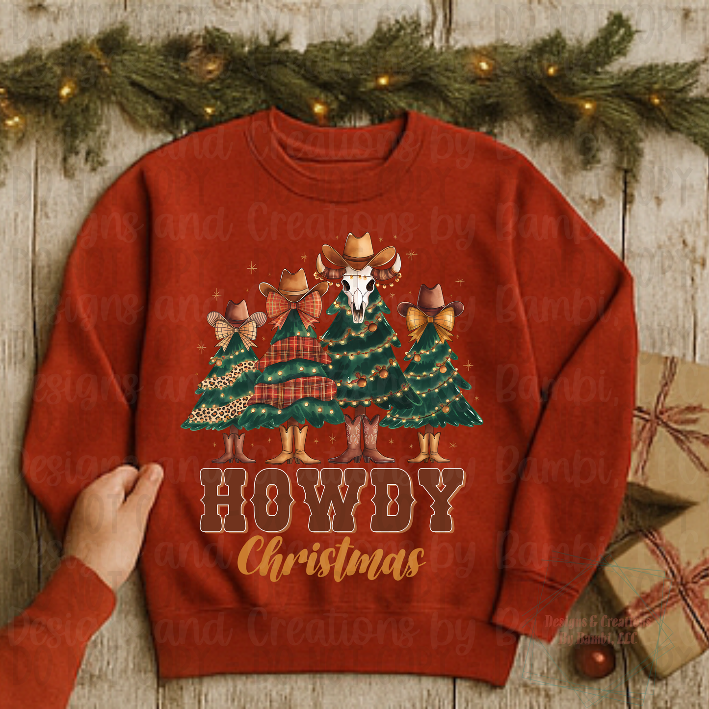 Howdy Christmas Western Style with Skull