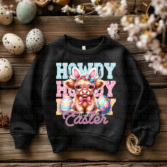 Howdy Easter with Highland Cow