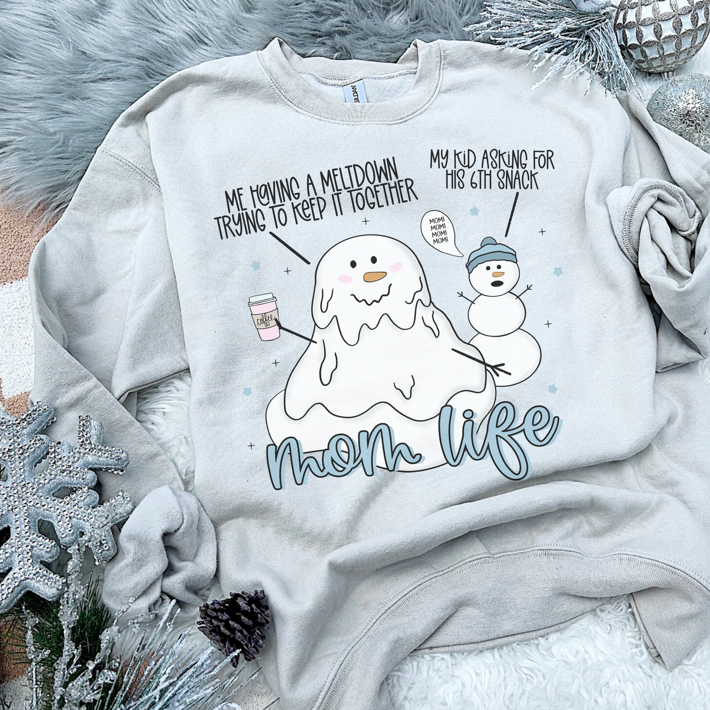 Mom Life Meltdown Blue
