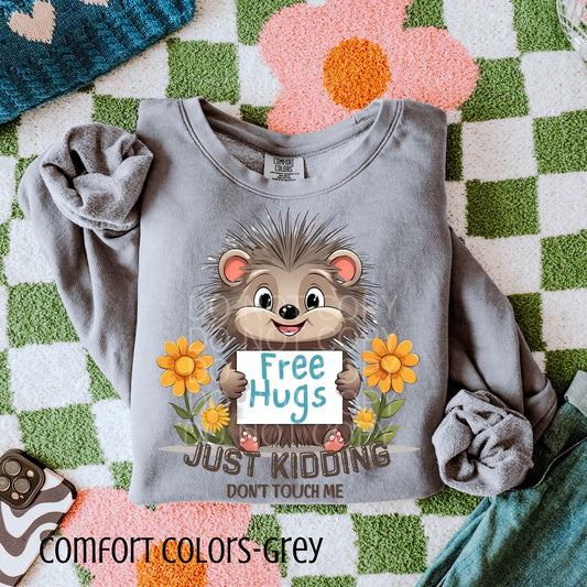 Free Hugs- Just Kidding- Don't Touch Me