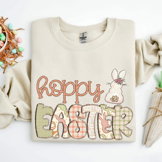 Hoppy Easter in Earth Tones with Bunny