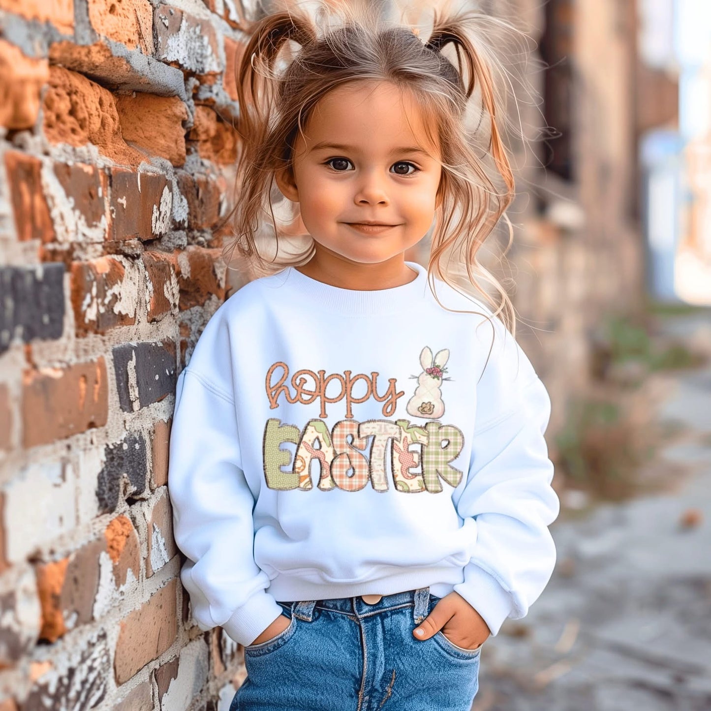 Hoppy Easter in Earth Tones with Bunny