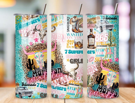 Wallen 20 oz Skinny Sublimation Tumbler