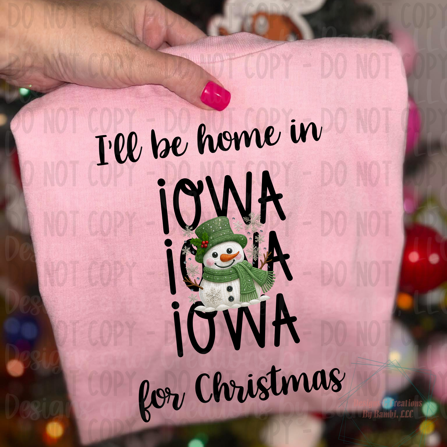 I'll Be Home in States Sage Snowman Black Font Digital Bundle