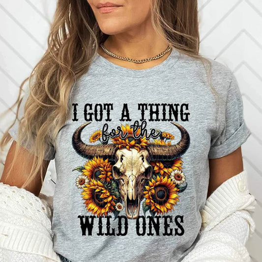 I Got a Thing for The Wild Ones Bull Skull