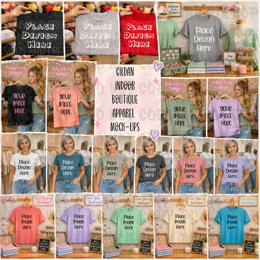 Boutique Themed Indoor Lifestyle Gildan Apparel Mock Ups