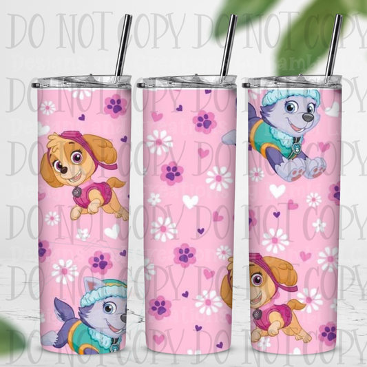 It's A Skye Kinda Day 20 oz Skinny Sublimation Tumbler