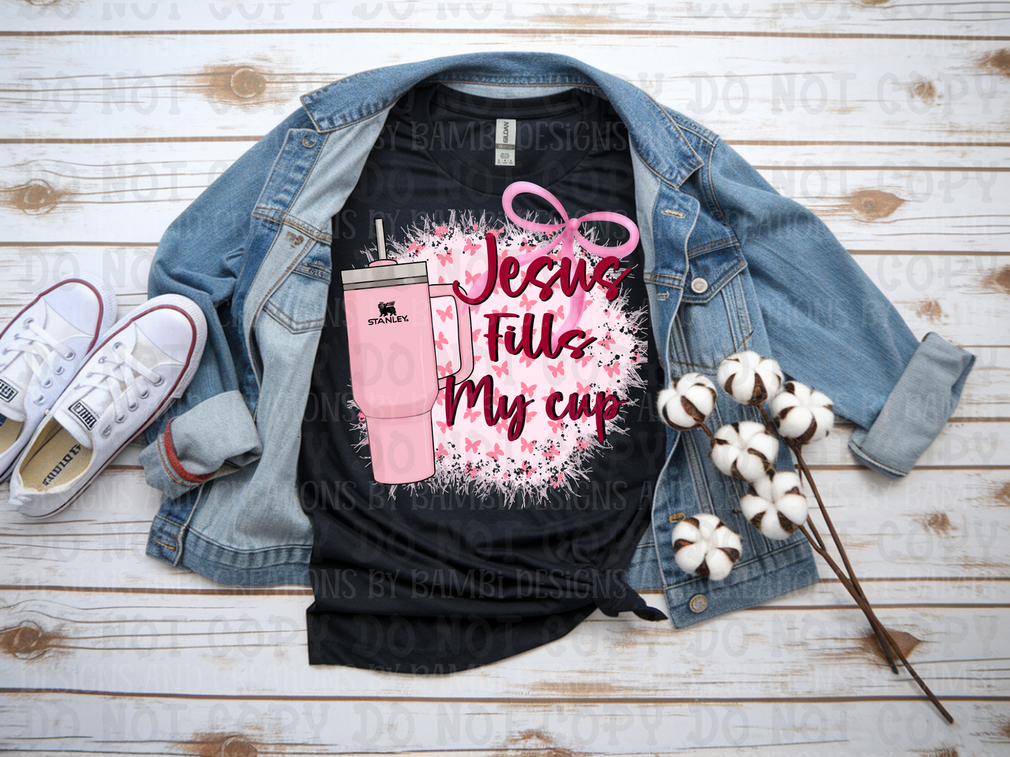 Jesus Fills My Cup with Pink Butterflies