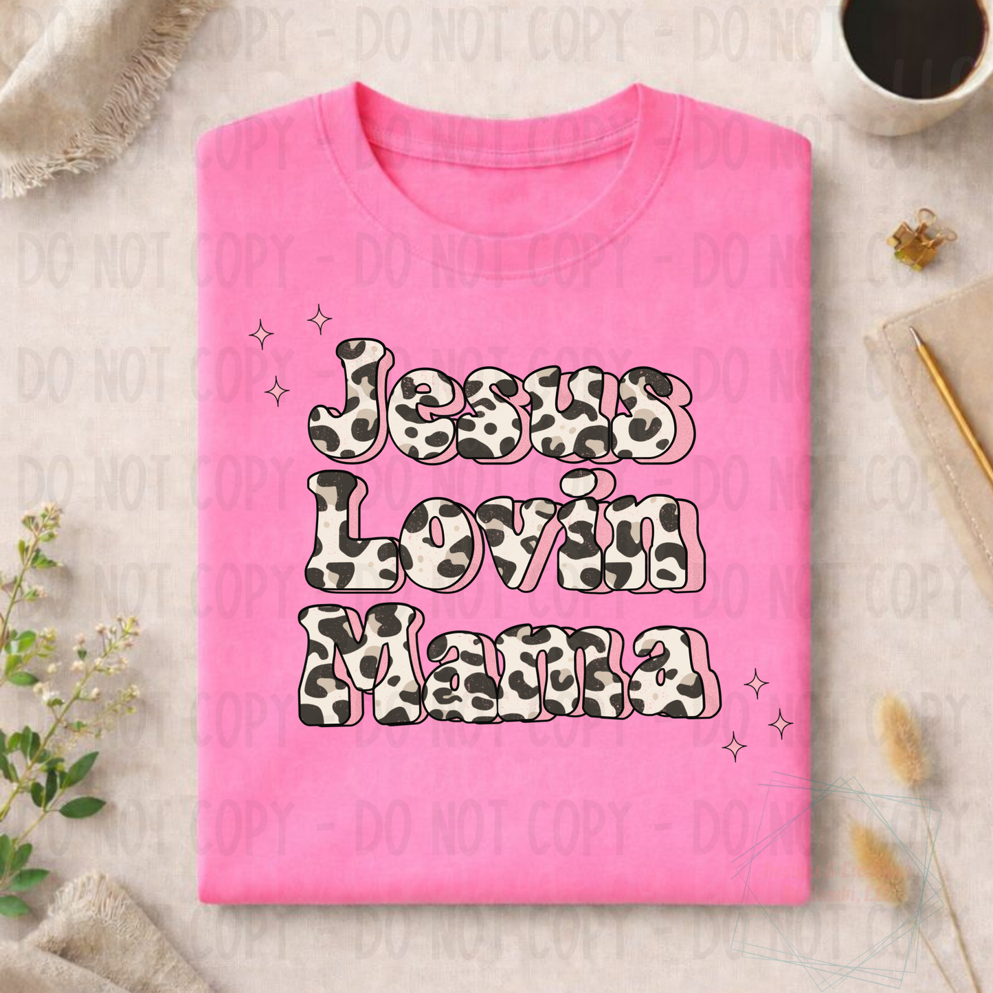 Jesus Lovin' Mama Cow Print