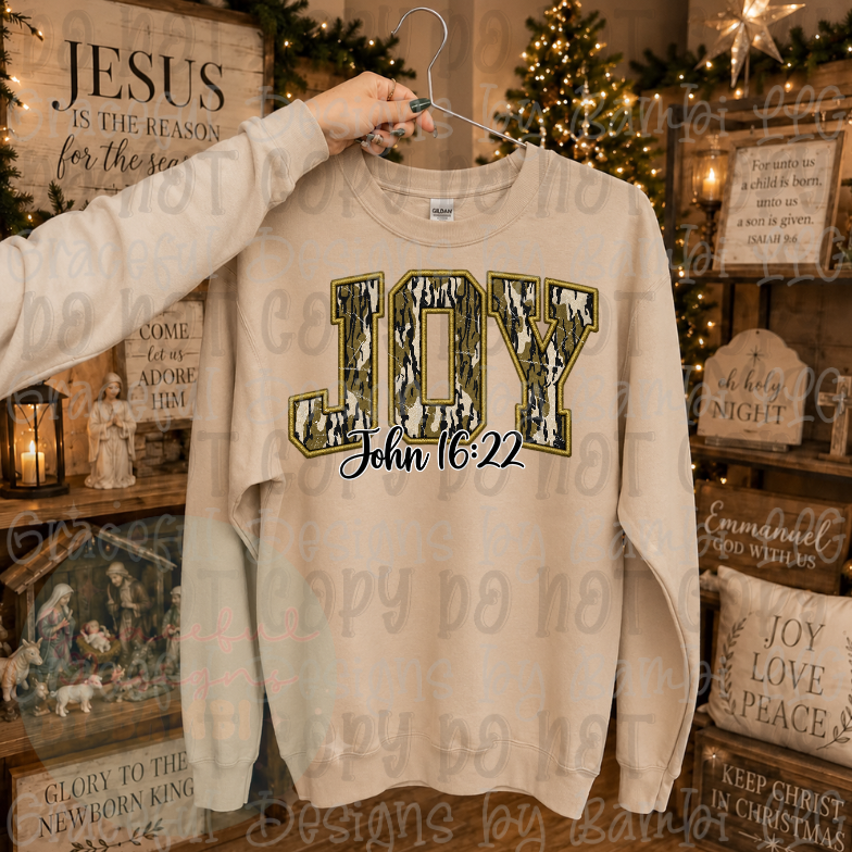 Faux Embroidery Camo Faith Words Collection