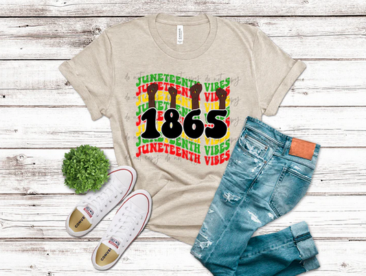 Juneteenth Vibes 1865 Stacked