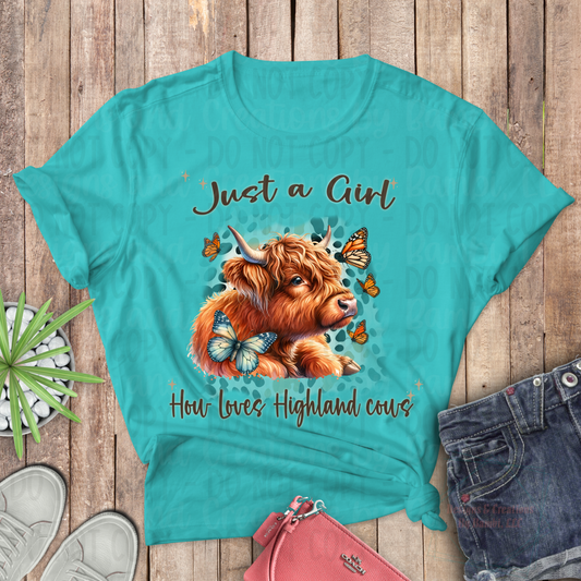 Just A Girl Highland Cows