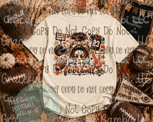 Just A Girl Who Loves Football Fall Themed