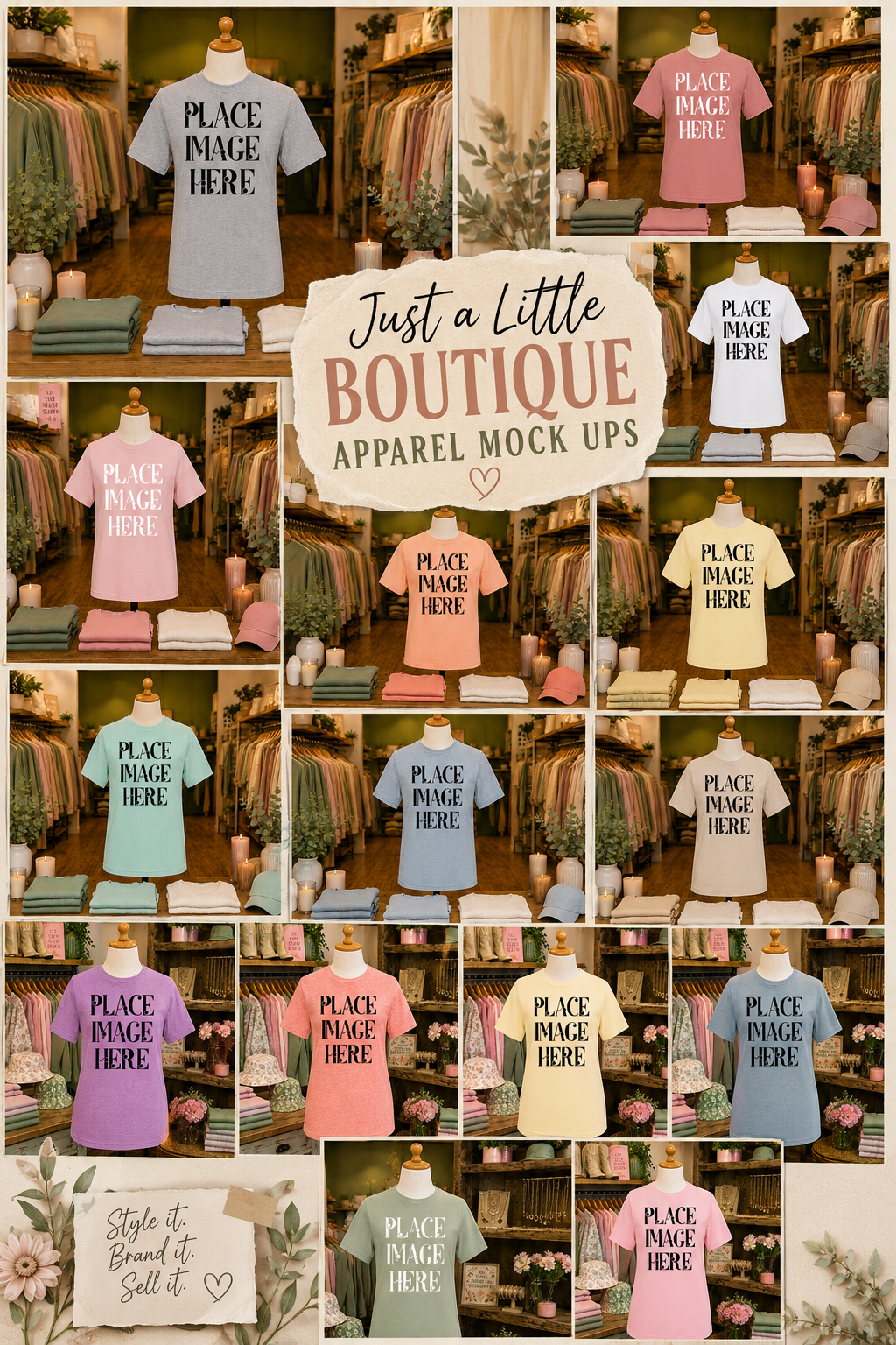Just A Little Boutique Apparel Mock Ups (Bella Canvas and Gildan Brand)