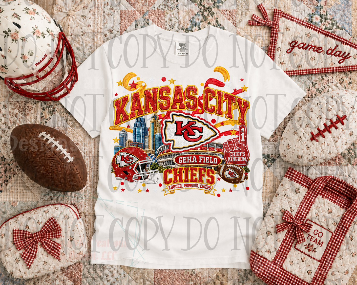 Faux Embroidery Geha Field Football