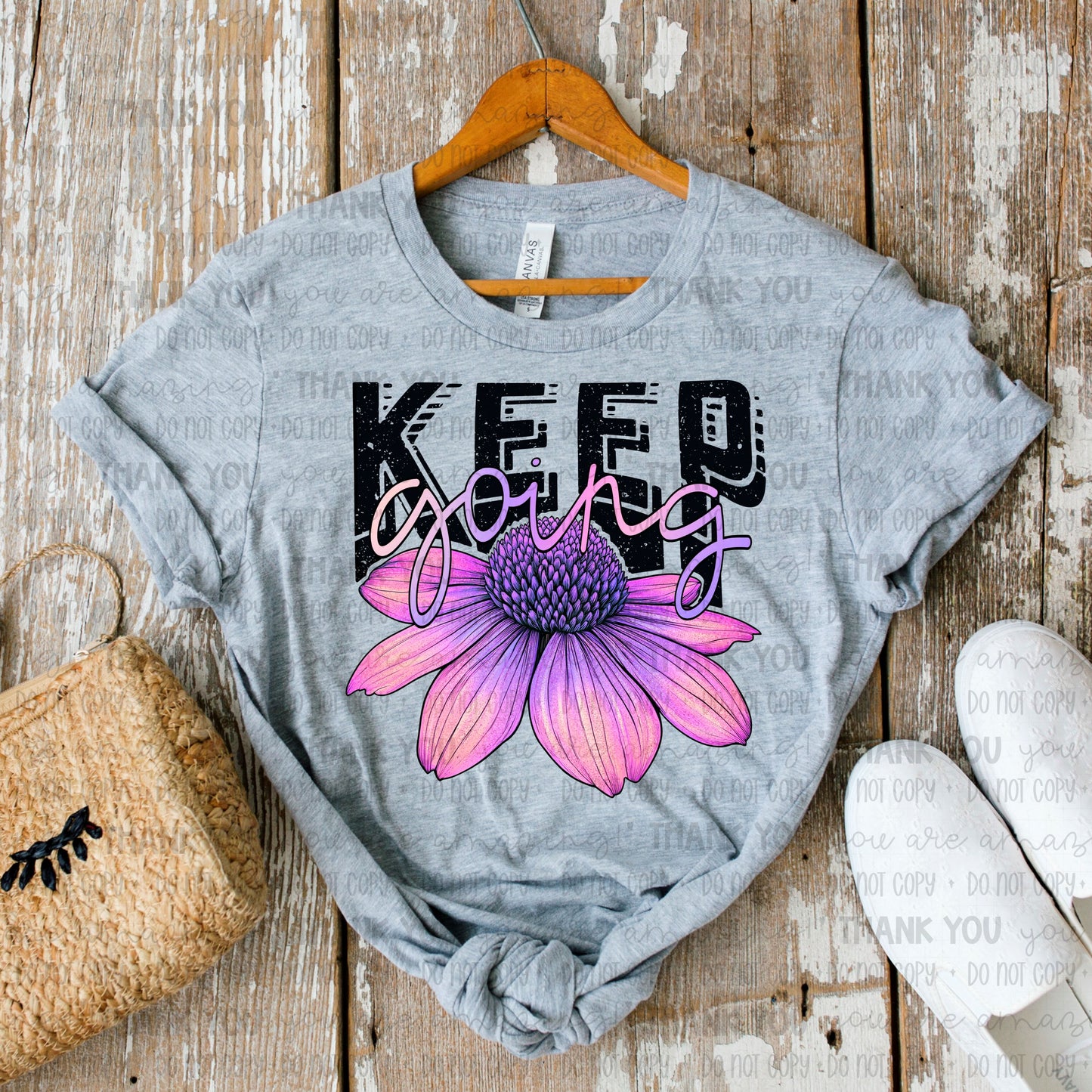 Keep Going with Purple Flower
