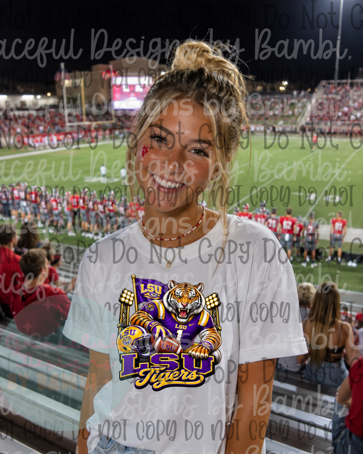Faux Embroidery Football Mascot Collection