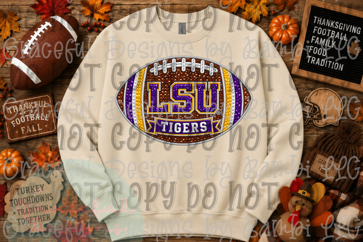 Faux Sequin Football Mascot Collection