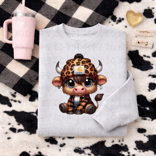 Leopard Carhartt Highland Cow