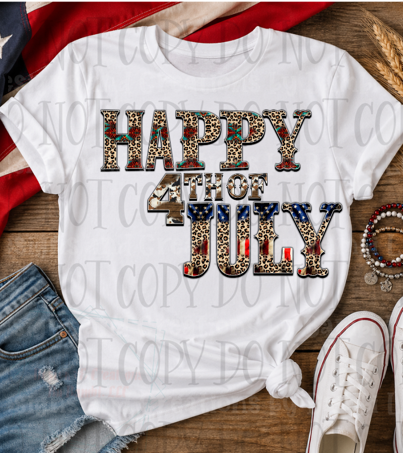 Leopard Happy 4th of July