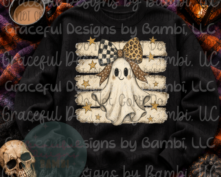 Leopard and Checkered bow Ghost
