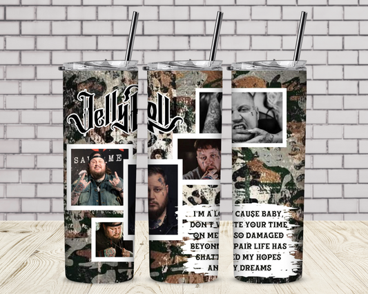 Life Of Jelly Roll 20 oz Skinny Sublimation Tumbler