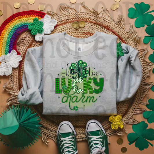 Little Miss Lucky Charm with Green Clover