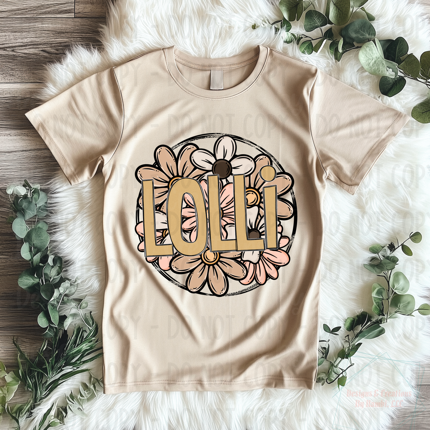 Neutral Floral Lolli Title