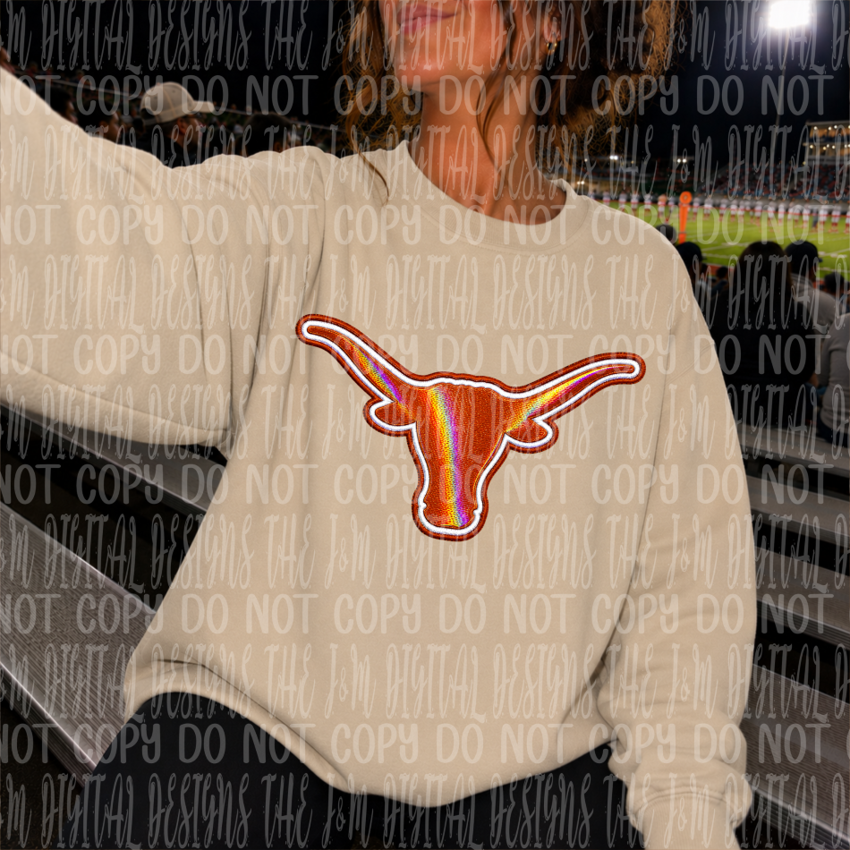 Faux Holographic Mascot Logo College Collection