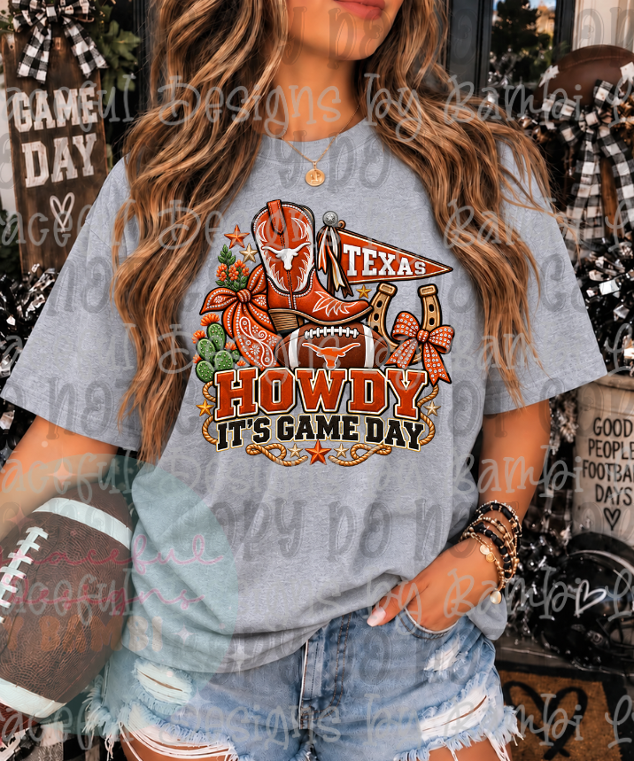 Faux Embroidery It's Game Day with Boot Football Collection