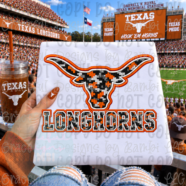 Faux Embroidered Football Team Mascots Collection