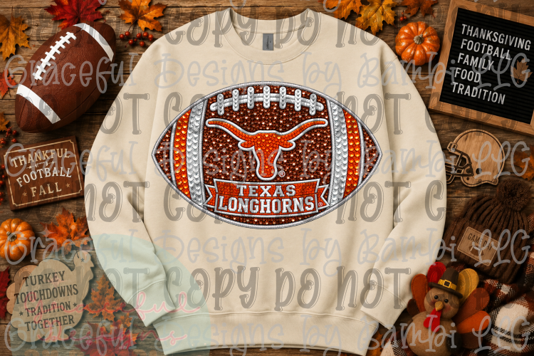 Faux Sequin Football Mascot Collection