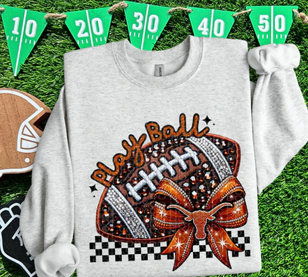 Faux Sparkles and Embroidery Football Collection
