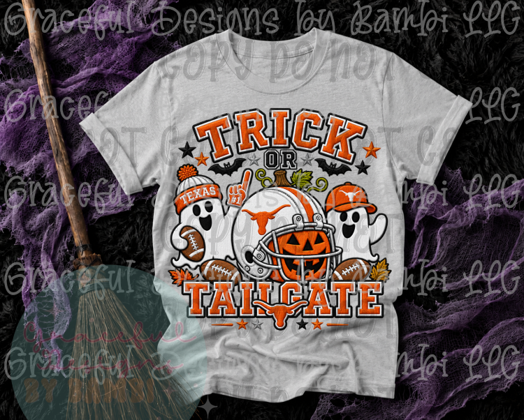 Faux Embroidery Trick or Tailgate Football Collection