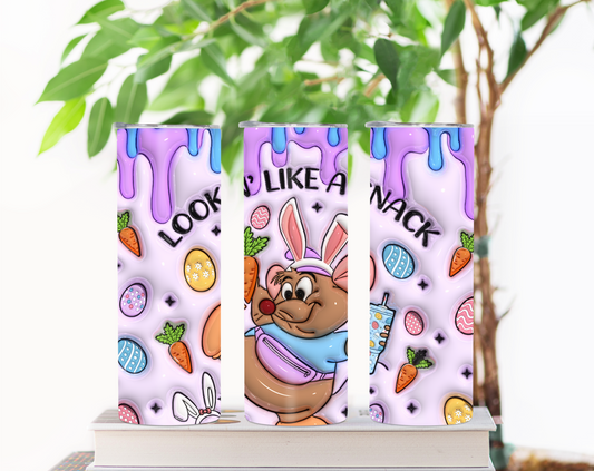 Easter Lookin Like a Snack with Gus 20 oz Skinny Sublimation Tumbler