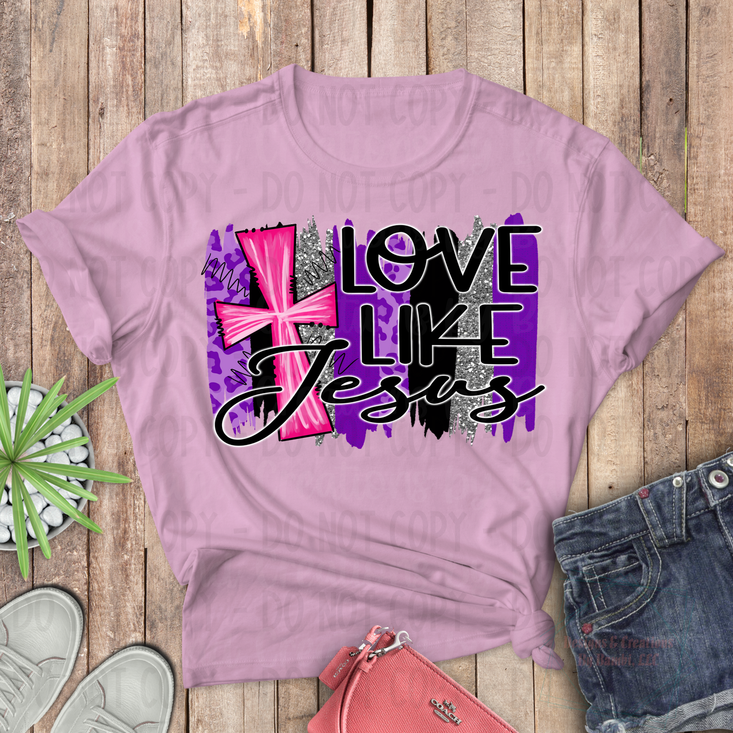 Love Like Jesus Purple Brushstrokes