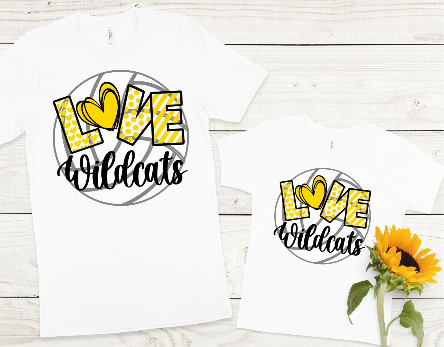 Love Wildcats with Volleyball