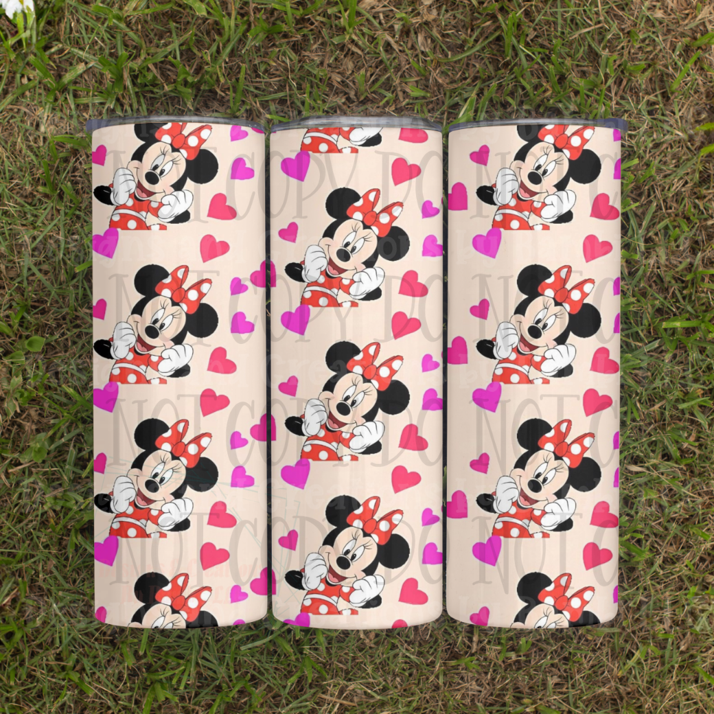 Love and Mouse 20 oz Skinny Sublimation Tumbler