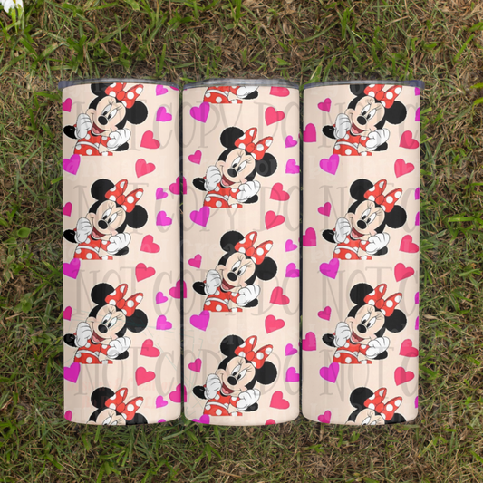 Love and Mouse 20 oz Skinny Sublimation Tumbler