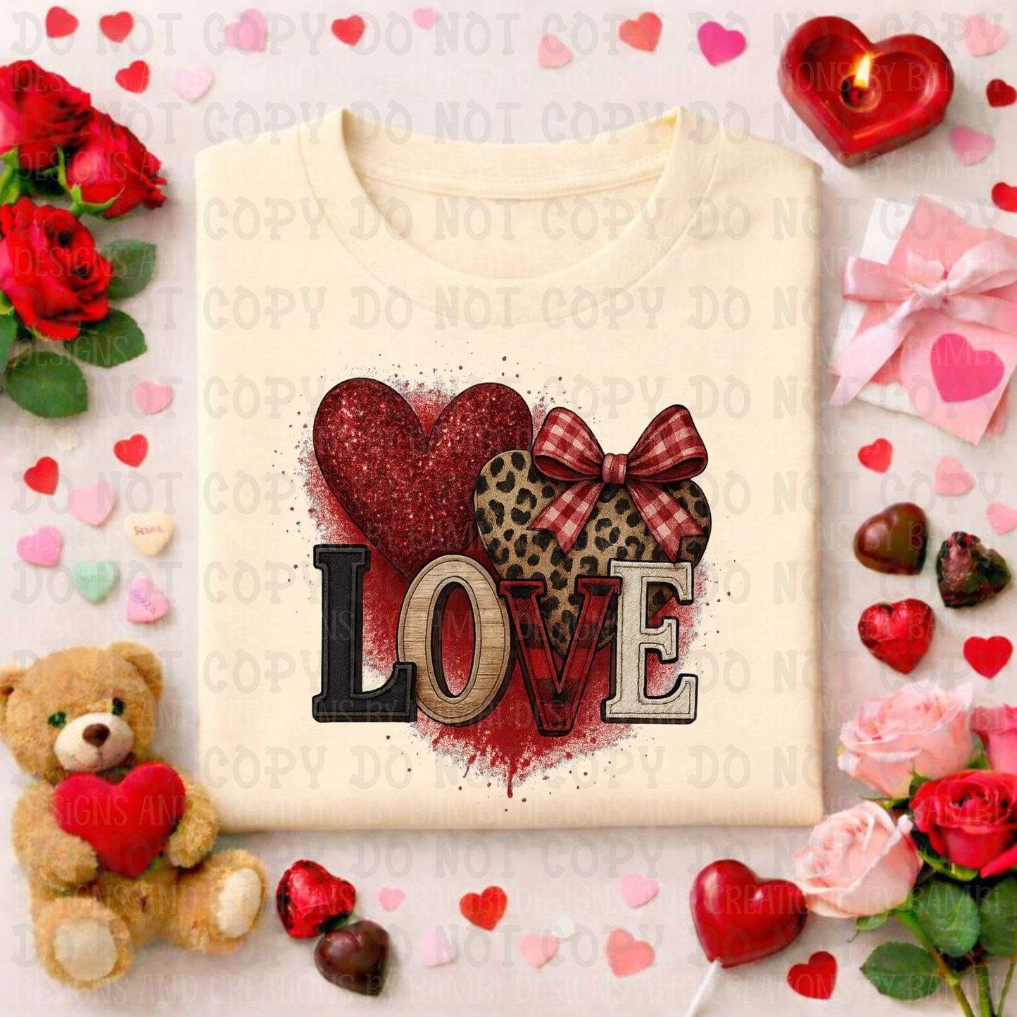 Love with Backsplash and Leopard Heart